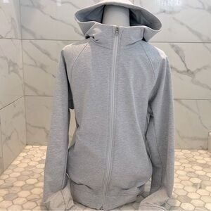 Lululemon City Sweat Full Zip Hoodie Heathered Ultra Light Grey Sea Salt Men’s M